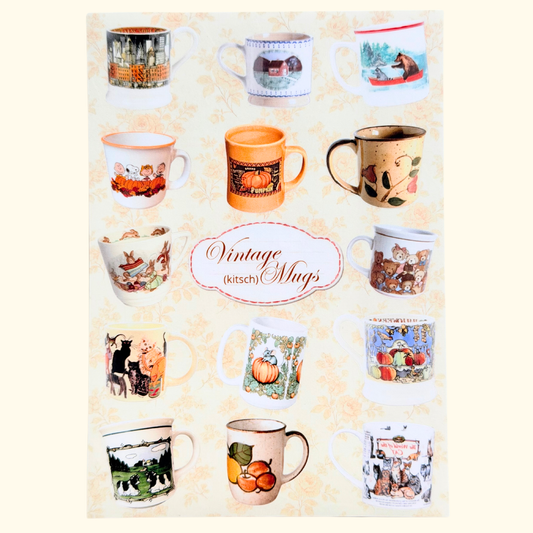 Planche de stickers mugs vintage