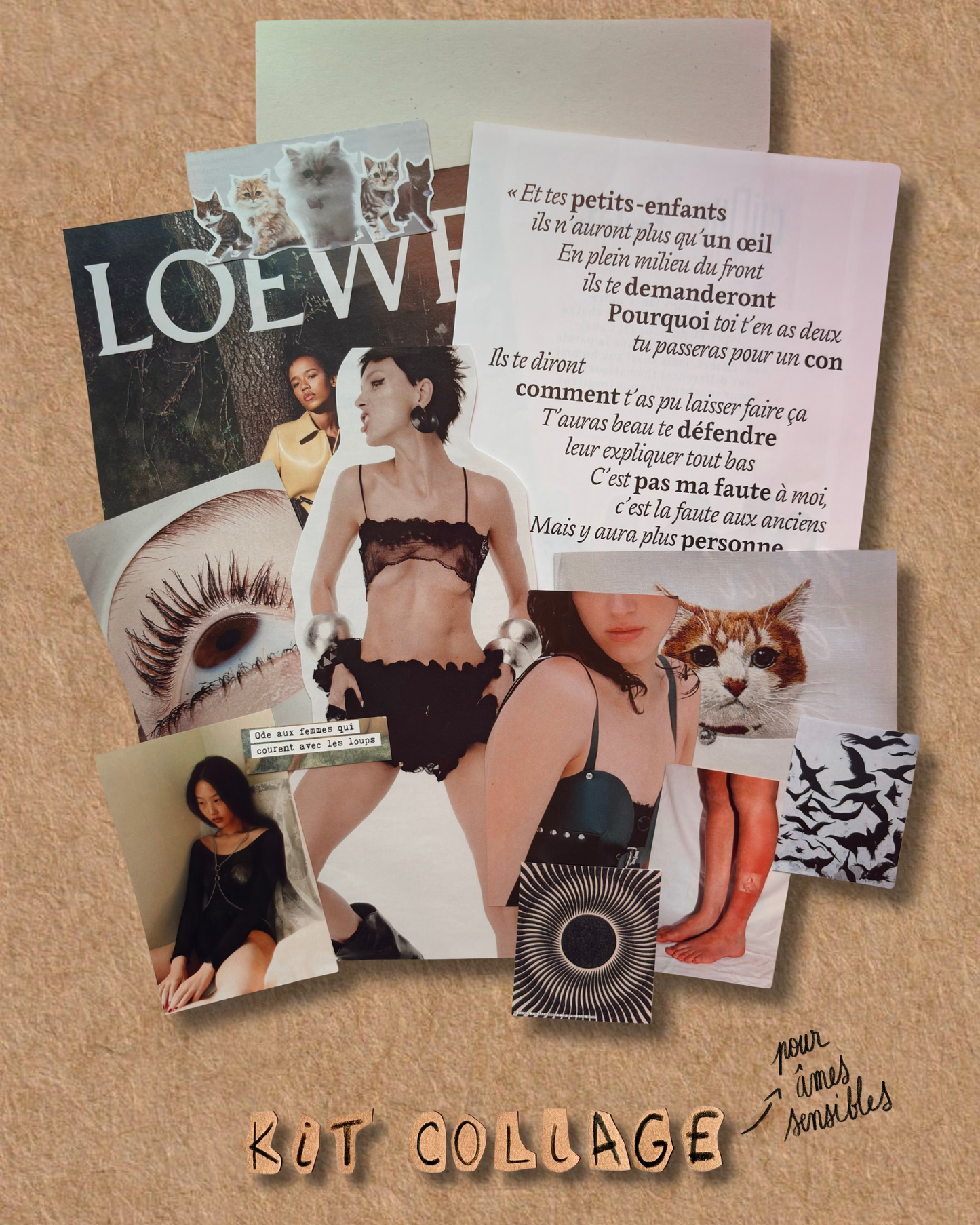 KIT COLLAGE -pour âmes sensibles-
