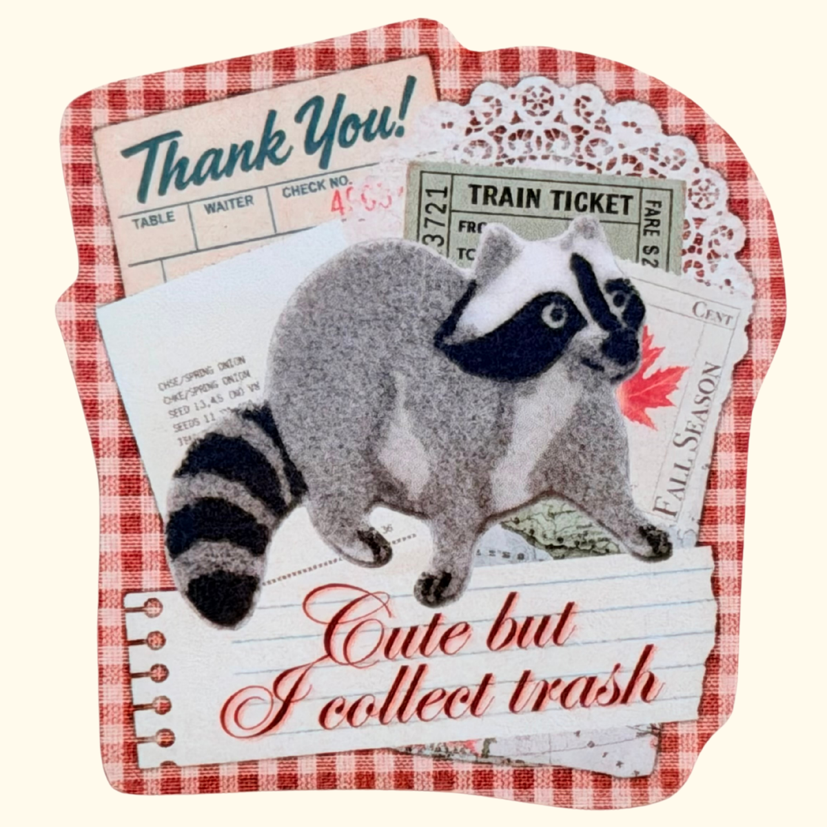 Sticker racoon