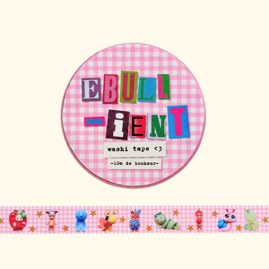 Washi tape vichy rose
