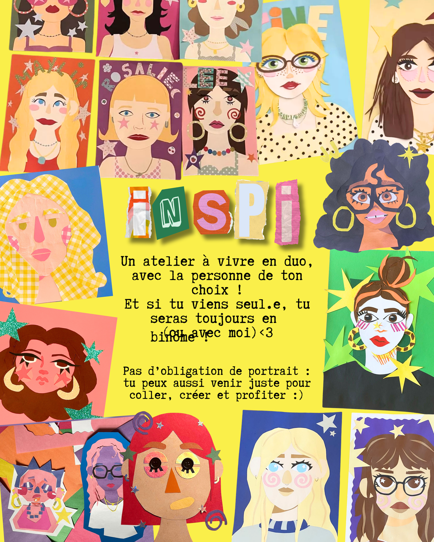 Atelier portrait collage